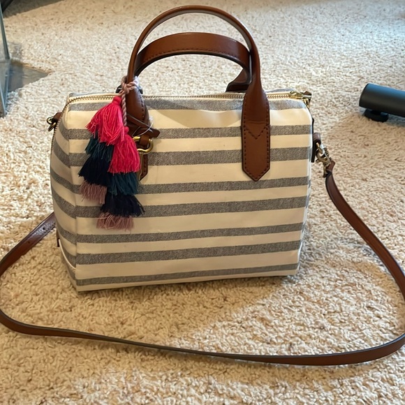 Fossil Handbags - Fossil Fiona Striped Crossbody Purse